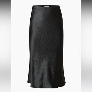 Babaton Aritzia Slip Satin Midi Skirt black